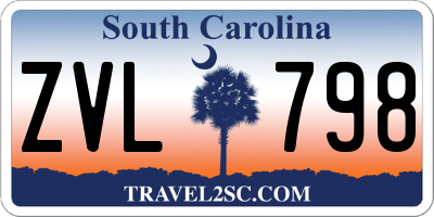 SC license plate ZVL798