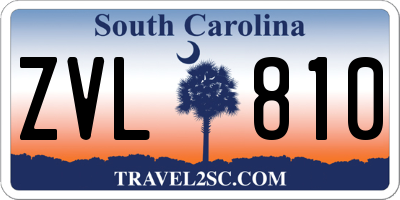 SC license plate ZVL810