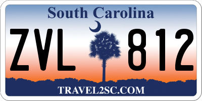 SC license plate ZVL812