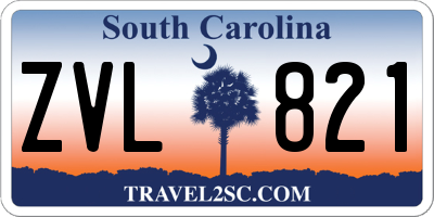 SC license plate ZVL821