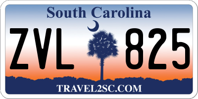 SC license plate ZVL825