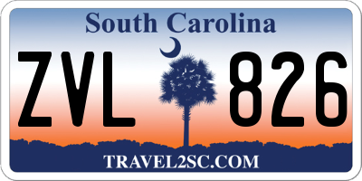 SC license plate ZVL826