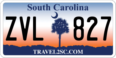 SC license plate ZVL827