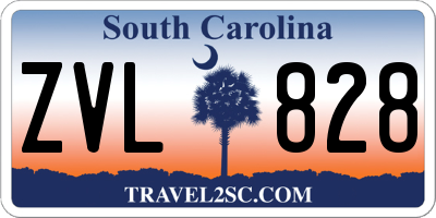 SC license plate ZVL828
