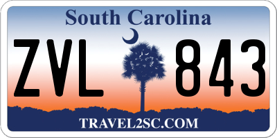 SC license plate ZVL843