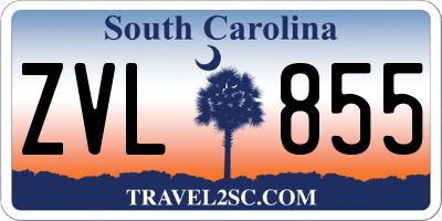 SC license plate ZVL855