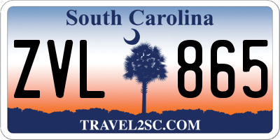 SC license plate ZVL865