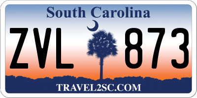 SC license plate ZVL873