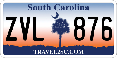 SC license plate ZVL876