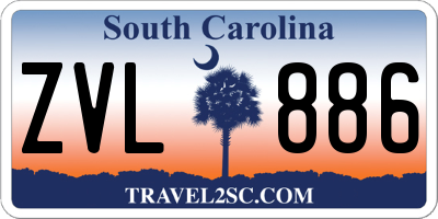 SC license plate ZVL886