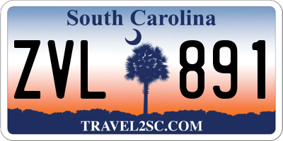SC license plate ZVL891