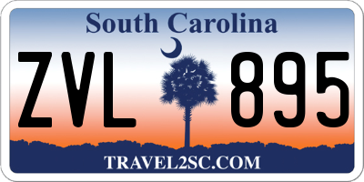 SC license plate ZVL895