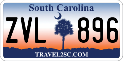 SC license plate ZVL896