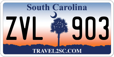 SC license plate ZVL903
