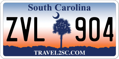 SC license plate ZVL904
