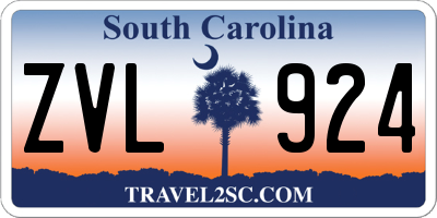 SC license plate ZVL924