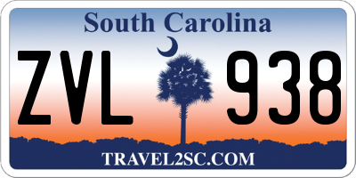 SC license plate ZVL938