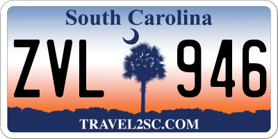 SC license plate ZVL946