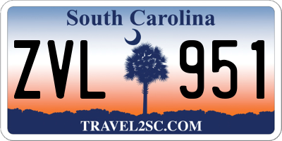 SC license plate ZVL951