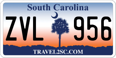 SC license plate ZVL956