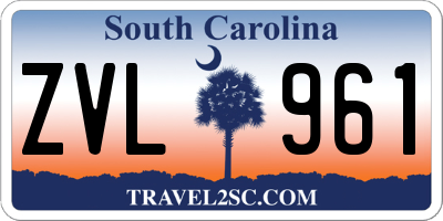SC license plate ZVL961