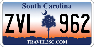 SC license plate ZVL962