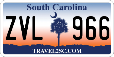 SC license plate ZVL966
