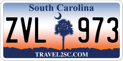 SC license plate ZVL973