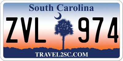 SC license plate ZVL974