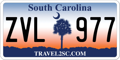 SC license plate ZVL977