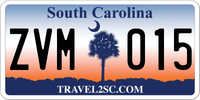 SC license plate ZVM015