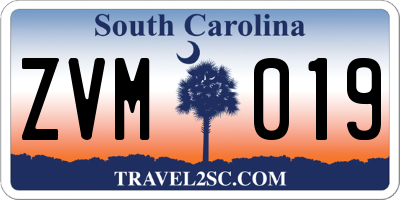 SC license plate ZVM019