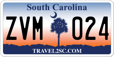 SC license plate ZVM024