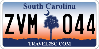 SC license plate ZVM044