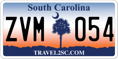 SC license plate ZVM054