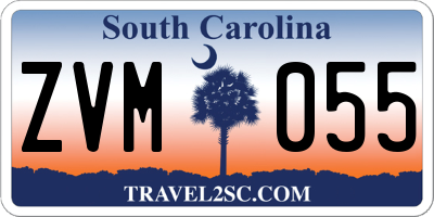 SC license plate ZVM055