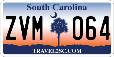 SC license plate ZVM064