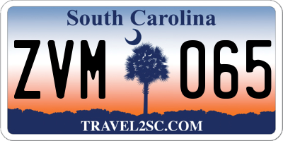 SC license plate ZVM065