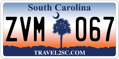 SC license plate ZVM067