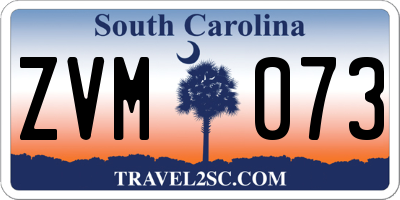 SC license plate ZVM073