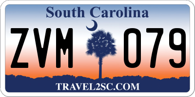 SC license plate ZVM079
