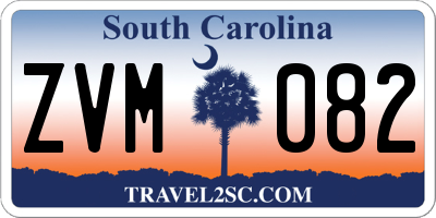 SC license plate ZVM082