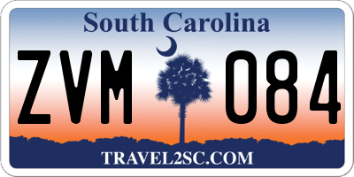 SC license plate ZVM084