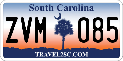 SC license plate ZVM085