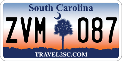 SC license plate ZVM087