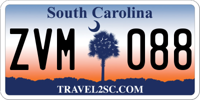SC license plate ZVM088