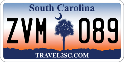 SC license plate ZVM089