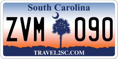 SC license plate ZVM090