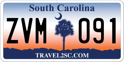 SC license plate ZVM091
