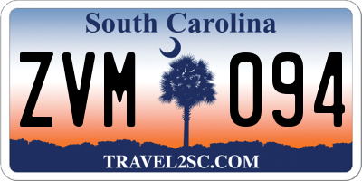 SC license plate ZVM094